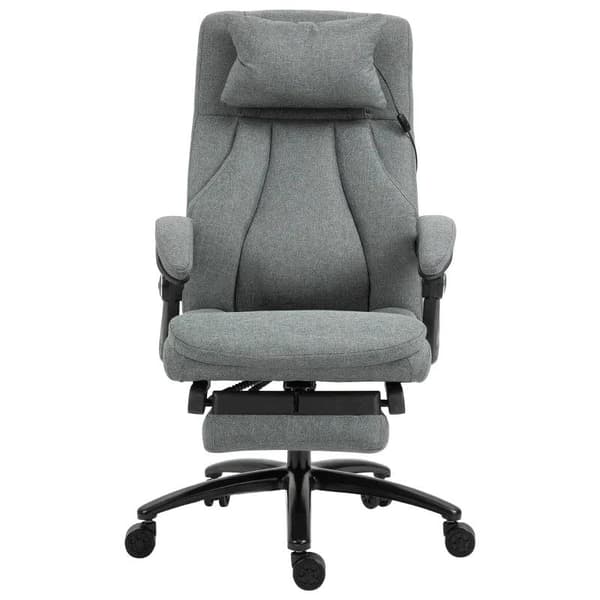 Rootz Kontorstol - Massagestol - Executive Chair - Gaming Chair - Drejestol - Grå - 60 x 68 x 109-117 cm