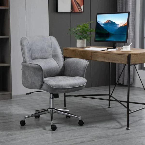 Rootz Kontorstol - Skrivebordsstol - Drejestol - Ergonomisk arbejdsstol - Lysegrå - 67 x 69 x 92-102 cm