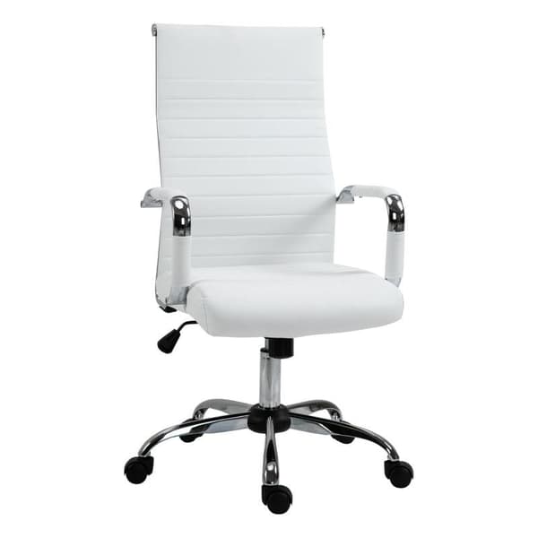 Rootz Kontorstol - Skrivebordsstol - Drejestol - Arbejdsstol - Hvid - 54 cm x 62 cm x 114 cm
