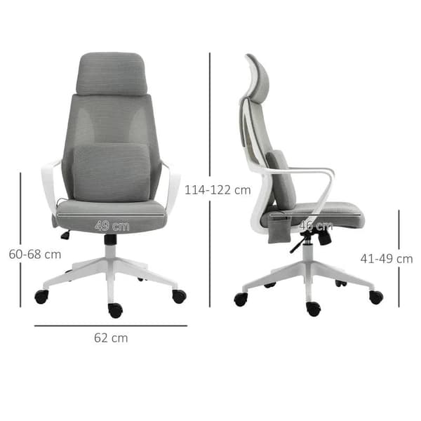 Rootz-työtuoli - Hierontatuoli - Hierontatoiminnolla varustettu johtajan tuoli - Korkeussäädettävä - Kääntyvä tuoli - Ergonominen pelituoli - Harmaa -