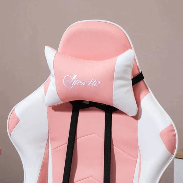 Rootz Gaming Chair - Kontorstol - Computerstol - Drejestol - Skrivebordsstol - Pink - 64 cm x 67 cm x 127 cm