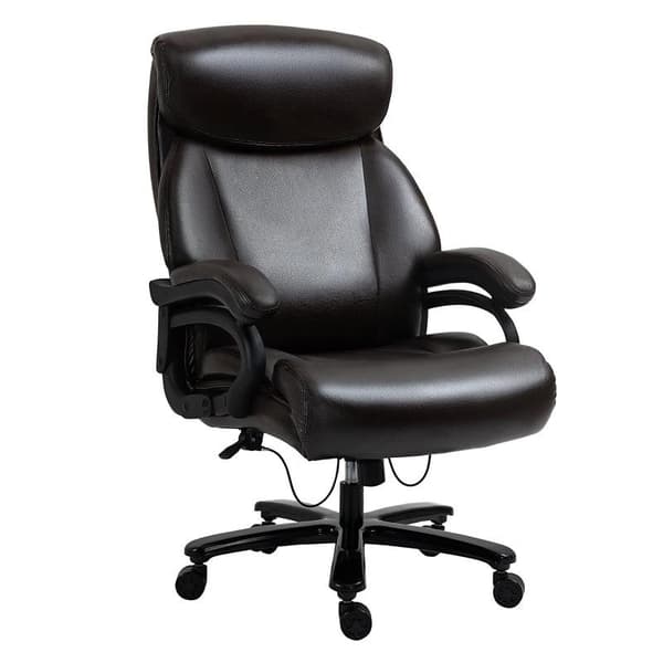 Rootz Kontorstol - Spillestol - Drejestol - Kunstlæder - Brun - 72x83x114-122 Cm