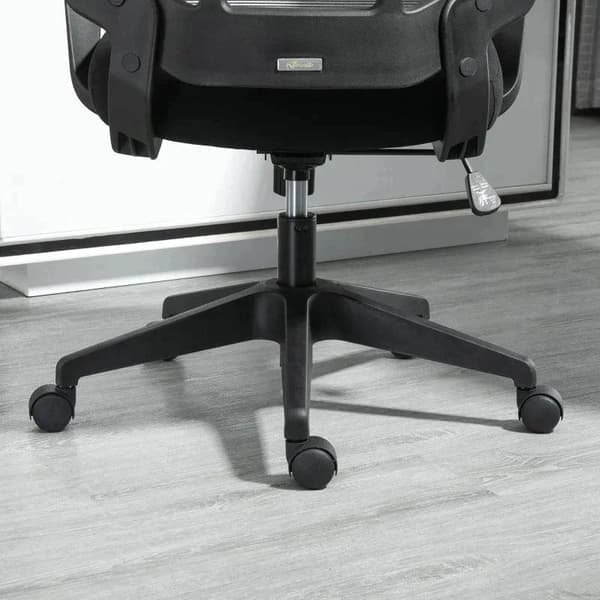 Rootz-toimistotuoli - Pelituoli - Kääntyvä tuoli - Tietokonetuoli - Musta - 62 x 62 x 113-122 cm