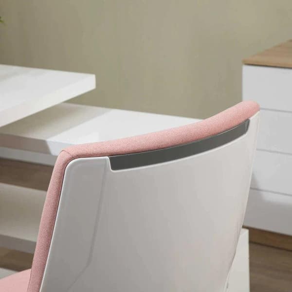 Rootz-toimistotuoli - Työtuoli - Kotitoimistotuoli - Keinutoiminnolla - Pinkki/Valkoinen - 62x69x92-100 cm