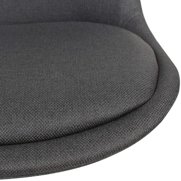 Rootz kirjoituspöytä musta kangas - Design-kääntötuoli selkänojalla Työtuoli maksimikuormalla 110 kg Shell-tuoli pyörillä - Kääntötuoli