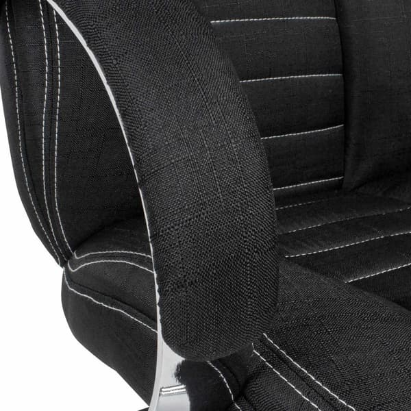 Rootz-kääntötuoli denim lookilla Päällyskangasmusta Työtuoli jopa 120 kg - Design Executive -tuolin korkeussäädettävä Toimiston nojatuoli käsinojilla