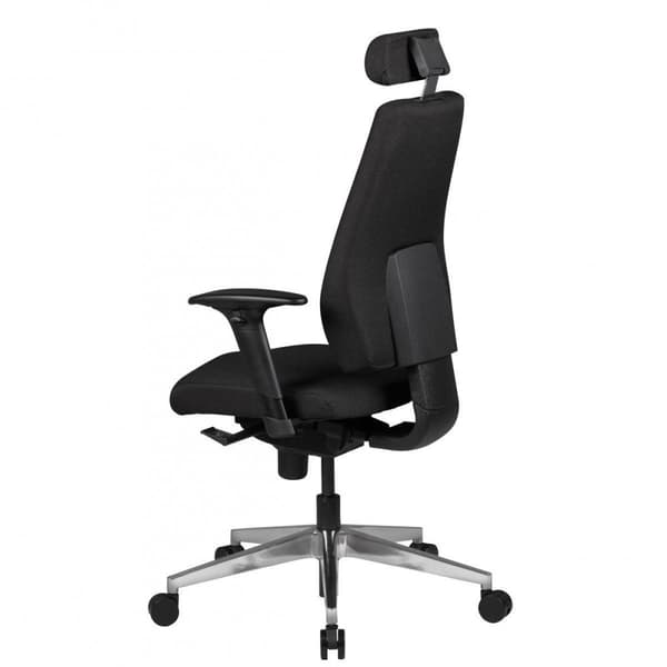 Rootz Chair Pöytätuoli Kangas Musta Executive Chair Modern - Kääntyvä tuoli synkronisella mekanismilla - Työtuoli niskatuella 120kg - Toimistonojatuol