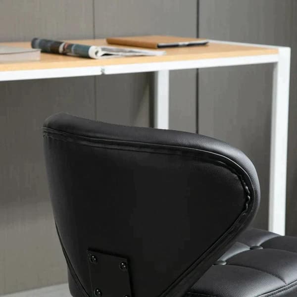 Rootz sæt med 2 arbejdsskamler - Barstole - Saloonskamler - Imiteret læder - Mørkegrå - 45W x 47D x 72-87H cm