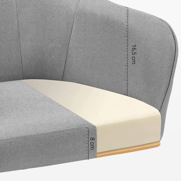 Rootz-työtuoli - Ergonominen työtuoli - Johdon työtuoli - Kääntyvä työtuoli - Säädettävä työtuoli - Nojatuoli toimistoon - Pellavapinta - Vaaleanharma