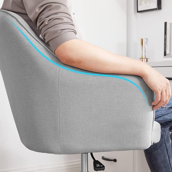Rootz-työtuoli - Ergonominen työtuoli - Johdon työtuoli - Kääntyvä työtuoli - Säädettävä työtuoli - Nojatuoli toimistoon - Pellavapinta - Vaaleanharma