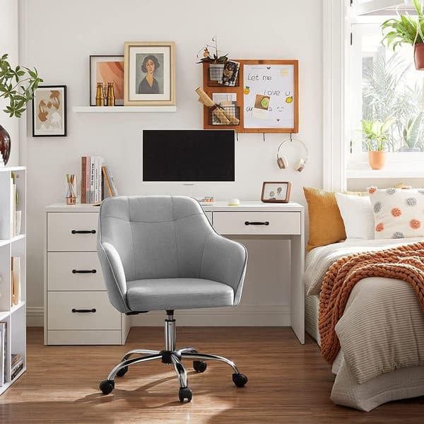 Rootz-työtuoli - Ergonominen työtuoli - Johdon työtuoli - Kääntyvä työtuoli - Säädettävä työtuoli - Nojatuoli toimistoon - Pellavapinta - Vaaleanharma