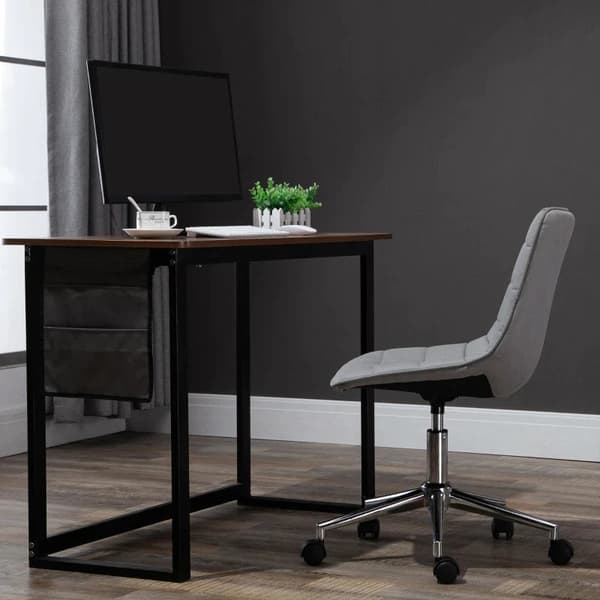 Rootz Kontorstol - Drejestol - Afslappet kontorstol - Arbejdsstol - Skrivebordsstol - Højdejusterbar - 360° roterende - Lysegrå - 60x60x90 cm