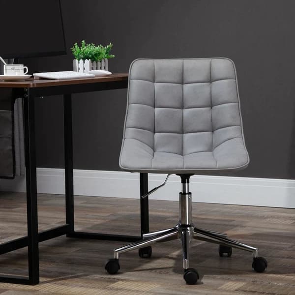 Rootz Kontorstol - Drejestol - Afslappet kontorstol - Arbejdsstol - Skrivebordsstol - Højdejusterbar - 360° roterende - Lysegrå - 60x60x90 cm