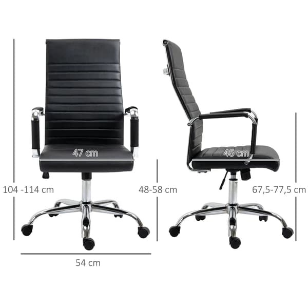Rootz Kontorsstol - Skrivbordsstol - Spelstol - Snurrstol - Arbetsstol - Casual Kontorsstol - Ergonomisk stol - Svart - 54 x 62 x 104-114 cm