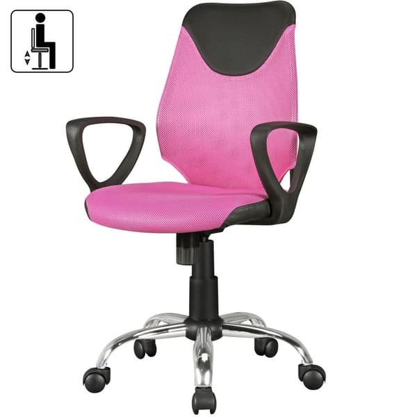 Rootz Lasten työpöytä Musta Pinkki 6-vuotiaille lapsille selkänojalla Lasten kääntötuoli Ergonominen lastentuoli - Korkeussäädettävä tuoli