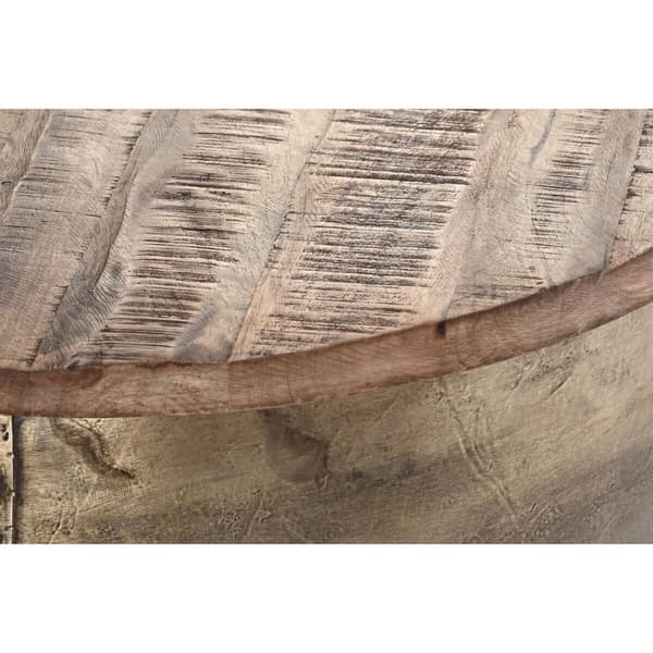 Soffbord DKD Home Decor Glamour Brun Gyllene Metall Mangoträ 68 x 68 x 44 cm