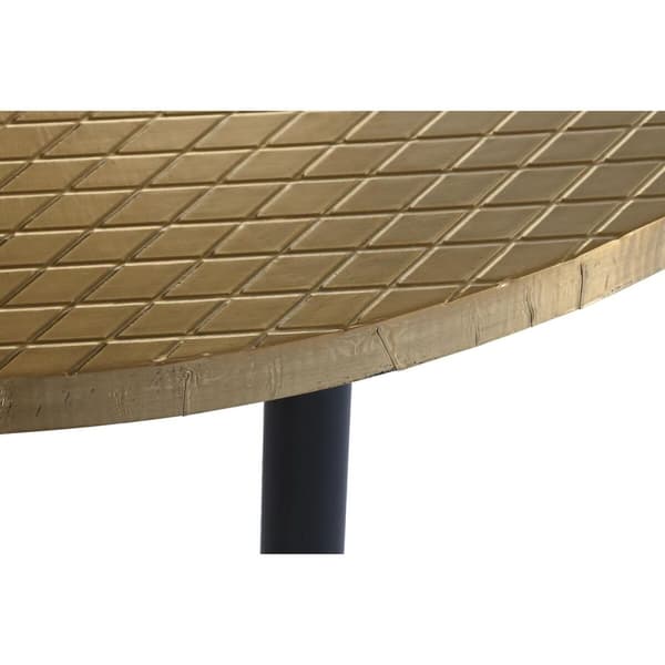 Soffbord DKD Home Decor Glamour Svart Gyllene Trä Metall 85 x 85 x 45 cm