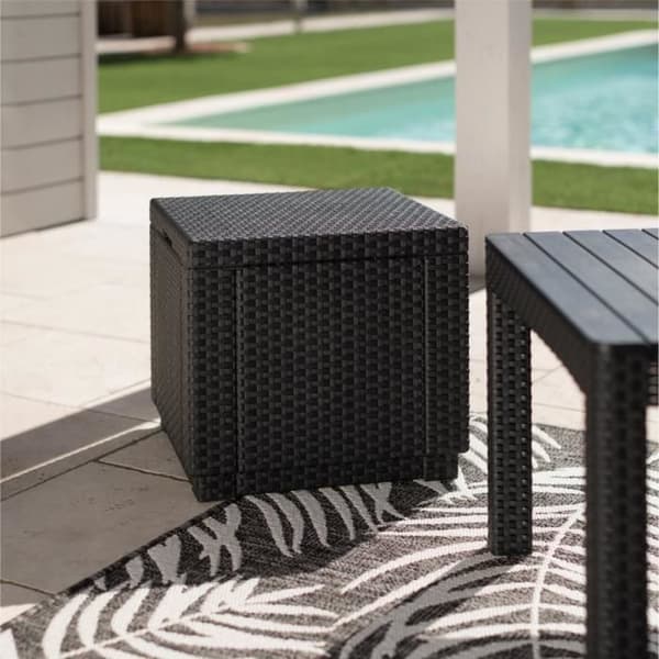 Sidobord Allibert by KETER Svart polypropen (42 x 42 x 39 cm)