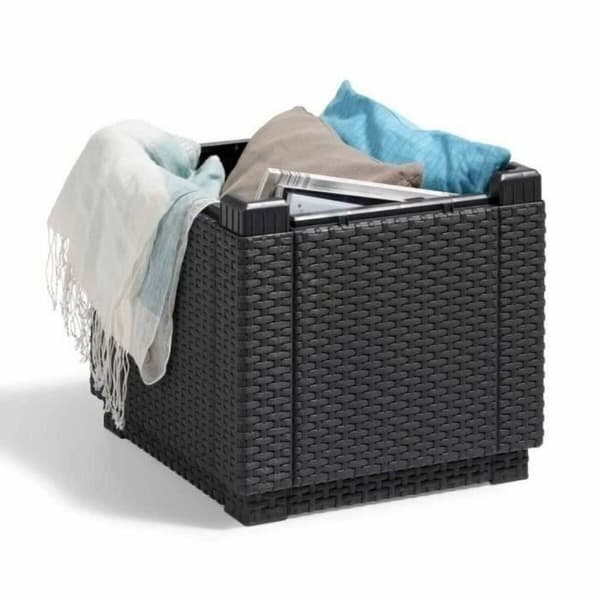 Sidobord Allibert by KETER Svart polypropen (42 x 42 x 39 cm)