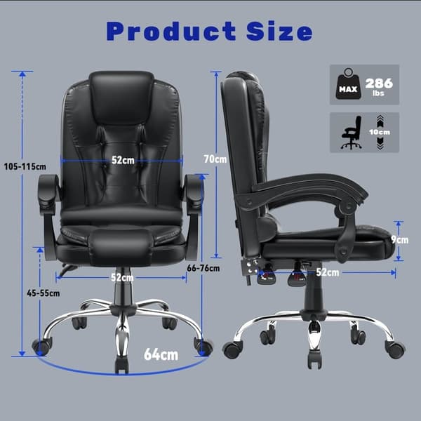 Premium Ergonomic Recliner Kontorsstol - Skräddarsydd komfort för hemmakontorsproduktivitet