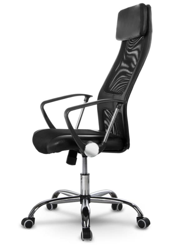 Modern hög kontorsfåtölj, Sofatel Rio, svart