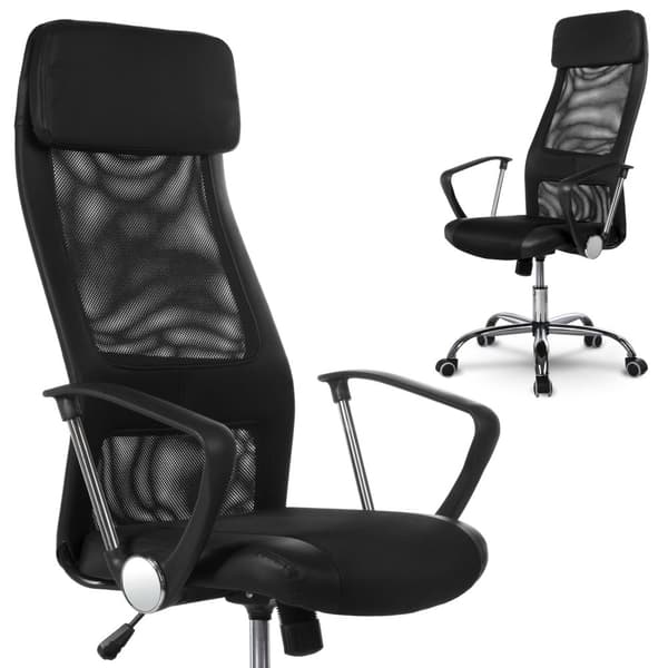 Modern hög kontorsfåtölj, Sofatel Rio, svart