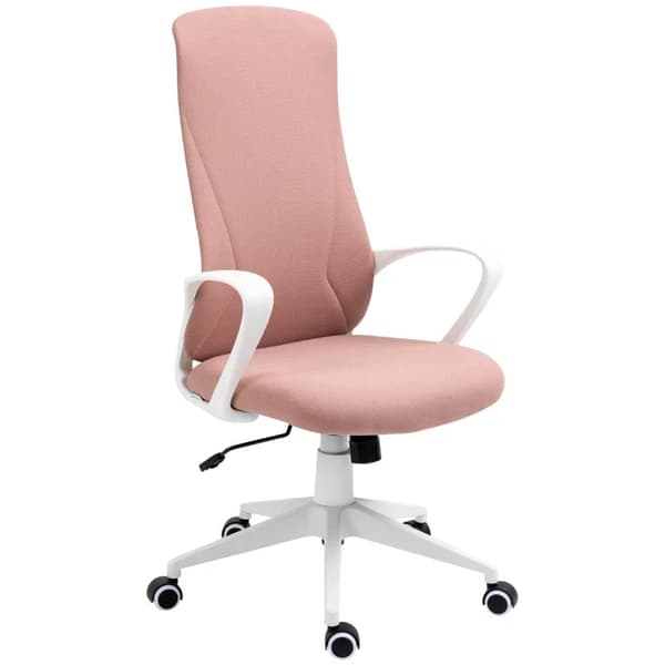 Rootz Kontorsstol - Datorstol - Tiltbart ryggstöd - Vridbart - Höjdjusterbar - Rosa - 62 x 56 x 110-119,5cm