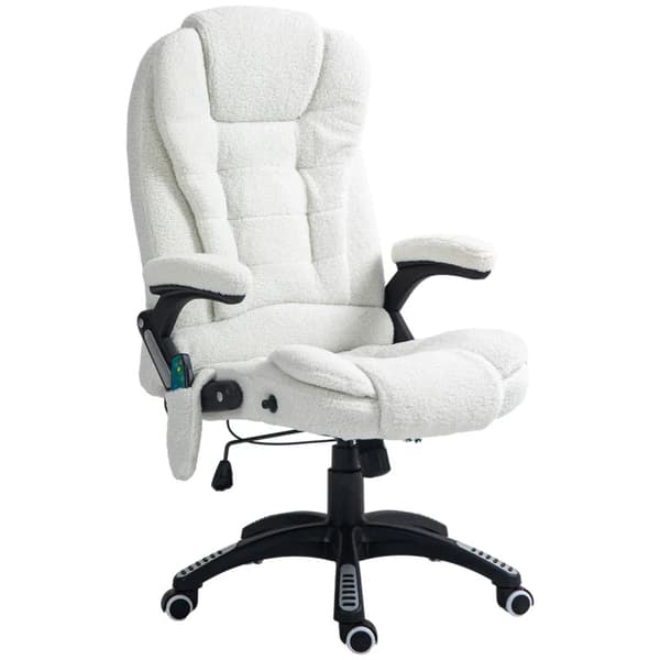 Rootz kontorsstol - Massagefunktion - Massagekontorsstol - Höjdjusterbar - Vit - 67 x 74 x 107-116 cm