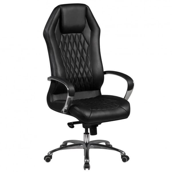Rootz Executive Chair - Kontorstol - Ægte læder - Aluminiumsarmlæn - Ergonomisk design - Åndbar - 126cm x 70cm x 70cm