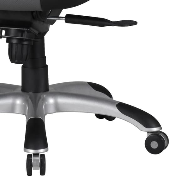 Rootz Ergonomic Office Chair - Drejestol - Executive Chair - Gastrykfjeder - Justerbare armlæn - Anti-Shock funktion - Kunstlæder - 120-126cm x 50-56c