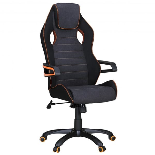 Rootz Ergonomic Racing Kontorstol - Drejestol - Justerbart ryglæn - Åndbart stof - Kontrasterende farve - Racing armlæn - Synkron mekanisme - 120 kg K