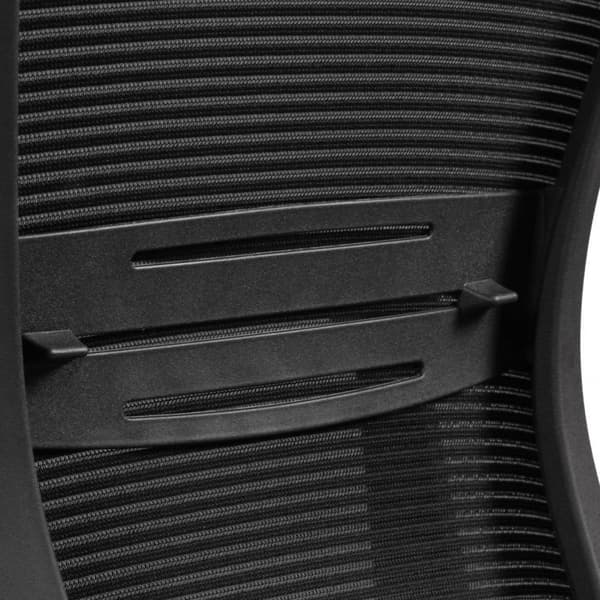 Rootz Ergonomic Office Chair - Mesh ryglæn - Justerbare armlæn - Aluminiumsbund - Sort - Synkron mekanisme - Lændestøtte - Højdejusterbar - Dobbelt be