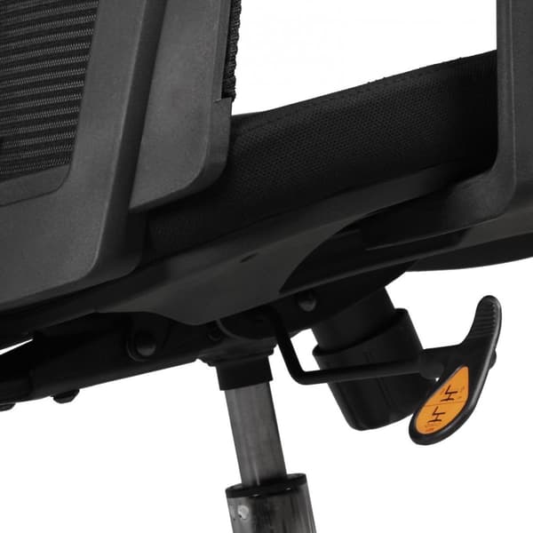 Rootz Ergonomic Office Chair - Mesh ryglæn - Justerbare armlæn - Aluminiumsbund - Sort - Synkron mekanisme - Lændestøtte - Højdejusterbar - Dobbelt be