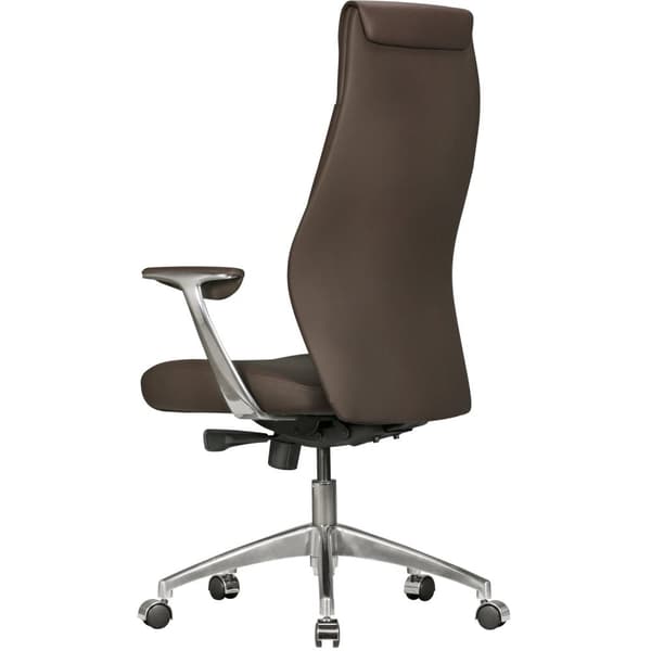 Rootz XXL Executive Chair - Kontorstol - Ægte læderstol - Komfortabelt bredt ryglæn - Justerbar 3-trins synkron mekanisme - Anti-Shock funktion - 58cm