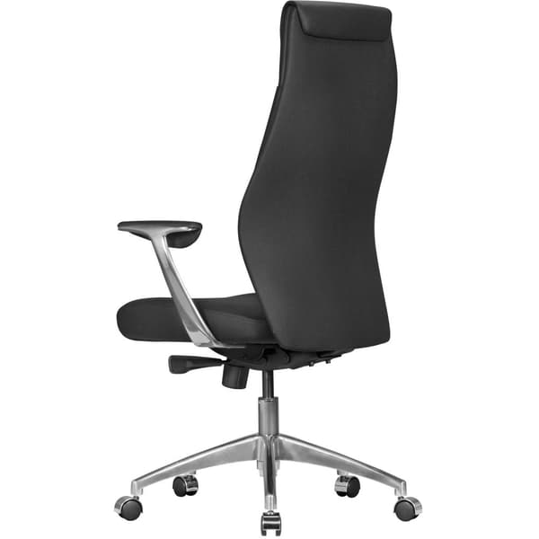 Rootz XXL Executive Chair - Kontorstol - Ægte læderstol - Komfortabelt bredt ryglæn - Justerbar 3-trins synkron mekanisme - Højkvalitets aluminiumsarm