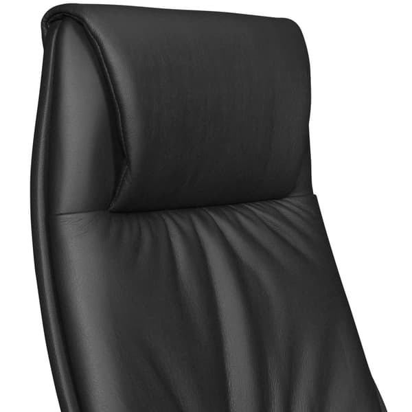 Rootz XXL Executive Chair - Kontorstol - Ægte læderstol - Komfortabelt bredt ryglæn - Justerbar 3-trins synkron mekanisme - Højkvalitets aluminiumsarm