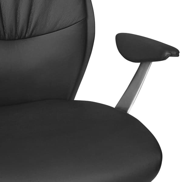 Rootz XXL Executive Chair - Kontorstol - Ægte læderstol - Komfortabelt bredt ryglæn - Justerbar 3-trins synkron mekanisme - Højkvalitets aluminiumsarm