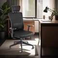 Miniatyrbild 10 av 11: Kontorsstol Phoibe, ergonomisk med justerbart nackstöd - svart