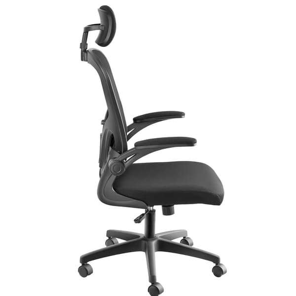 Kontorstol Arges, ergonomisk med justerbar nakkestøtte - sort