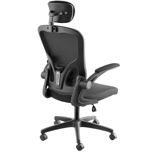 Kontorstol Arges, ergonomisk med justerbar nakkestøtte - sort