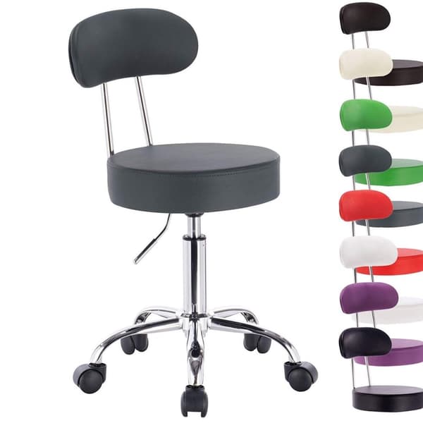 Rootz Ergonominen kääntyvä jakkara - Työtuoli - Säädettävä istuin - Laadukas keinonahka - Kestävä metallirunko - Joustava 360°:n kierto - 75cm-87cm x