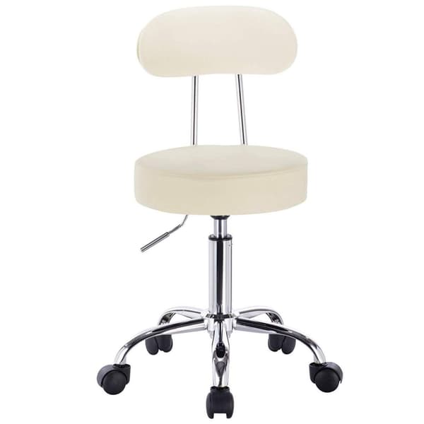 Rootz Ergonomic Kääntyvä jakkara - Työtuoli - Salonin tuoli - Säädettävä korkeus, 360° Kääntö, Kestävä rakenne - Keinonahka - 75cm-87cm x 35cm