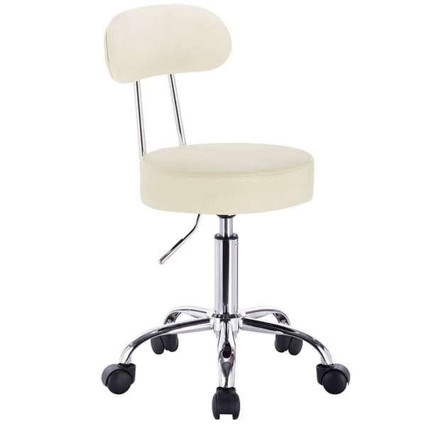 Rootz Ergonomic Kääntyvä jakkara - Työtuoli - Salonin tuoli - Säädettävä korkeus, 360° Kääntö, Kestävä rakenne - Keinonahka - 75cm-87cm x 35cm