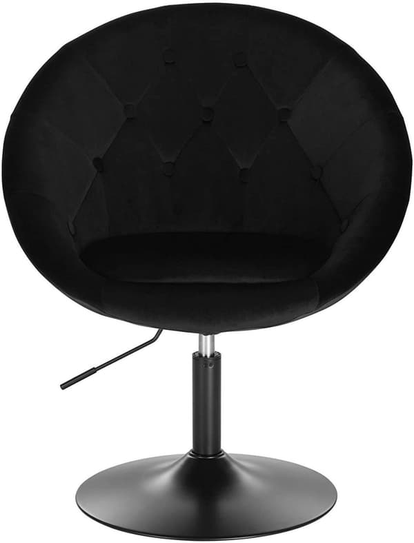 Rootz Velvet pyörivä tuoli - Työtuoli - Baarijakkara - Ergonominen muotoilu - Kestävä rakenne - Säädettävä korkeus - 46cm x 44cm x 81-93cm