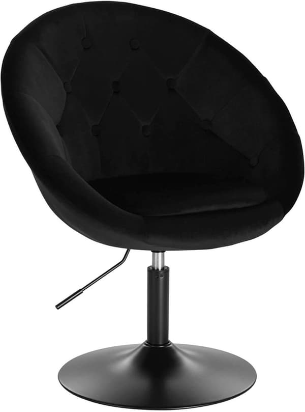 Rootz Velvet pyörivä tuoli - Työtuoli - Baarijakkara - Ergonominen muotoilu - Kestävä rakenne - Säädettävä korkeus - 46cm x 44cm x 81-93cm