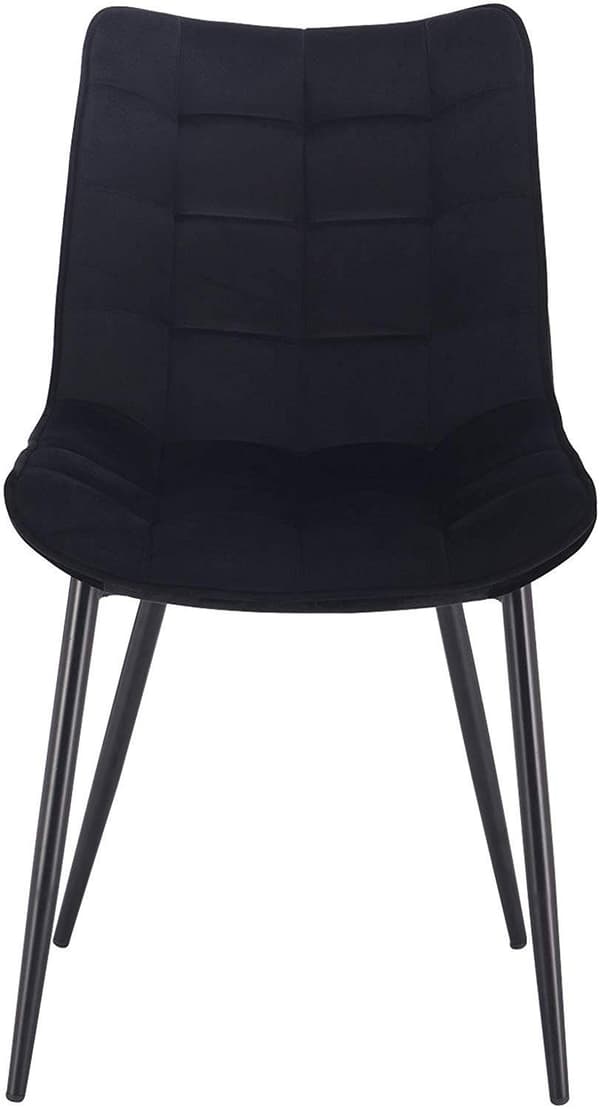 Rootz Set med 2 matstolar - Sammetsstolar - Metallstolar - Ergonomisk design - Hållbar & Robust - Bekväm sittplats - 46 x 40,5 cm Sitsstorlek