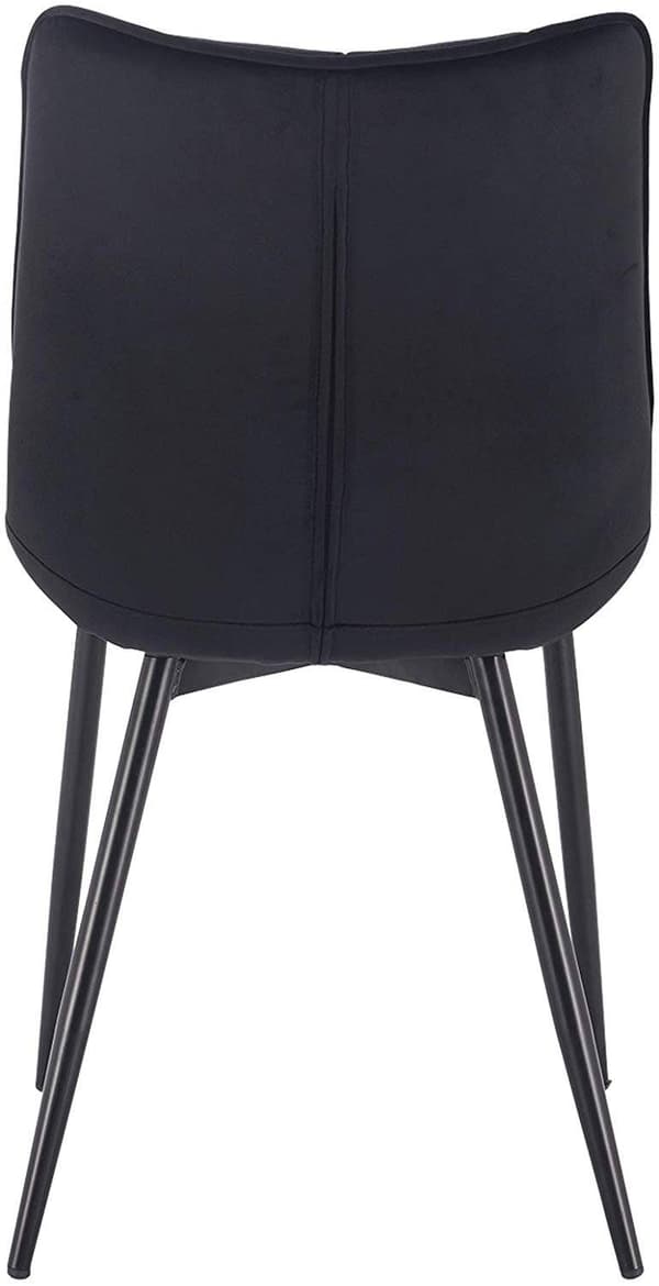 Rootz Set med 2 matstolar - Sammetsstolar - Metallstolar - Ergonomisk design - Hållbar & Robust - Bekväm sittplats - 46 x 40,5 cm Sitsstorlek