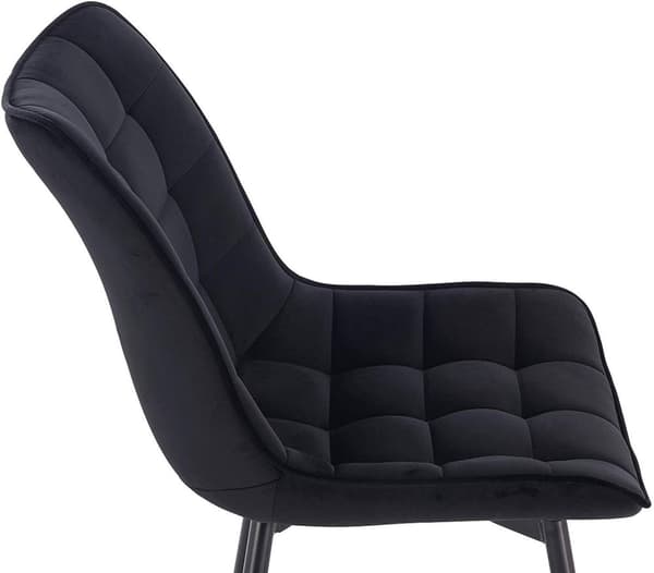 Rootz Set med 2 matstolar - Sammetsstolar - Metallstolar - Ergonomisk design - Hållbar & Robust - Bekväm sittplats - 46 x 40,5 cm Sitsstorlek