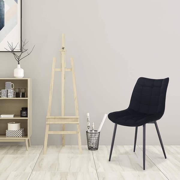 Rootz Set med 2 matstolar - Sammetsstolar - Metallstolar - Ergonomisk design - Hållbar & Robust - Bekväm sittplats - 46 x 40,5 cm Sitsstorlek