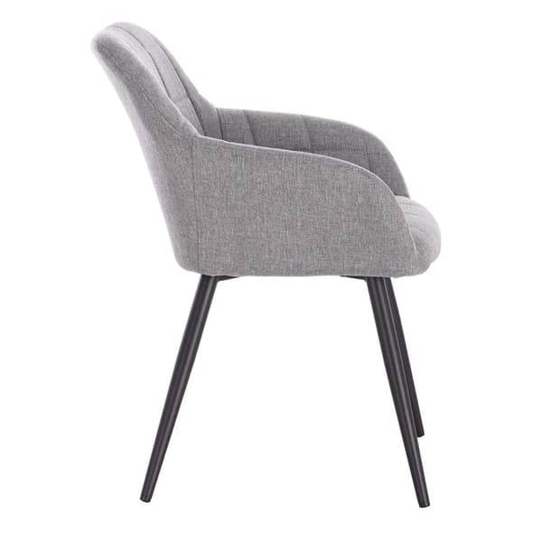 Rootz Modern pellavaruokailutuoli - Ergonominen tuoli - Mukavat istuimet - Hengittävä kangas, tukeva muotoilu, kestävät metallijalat - 49 cm x 43 cm x